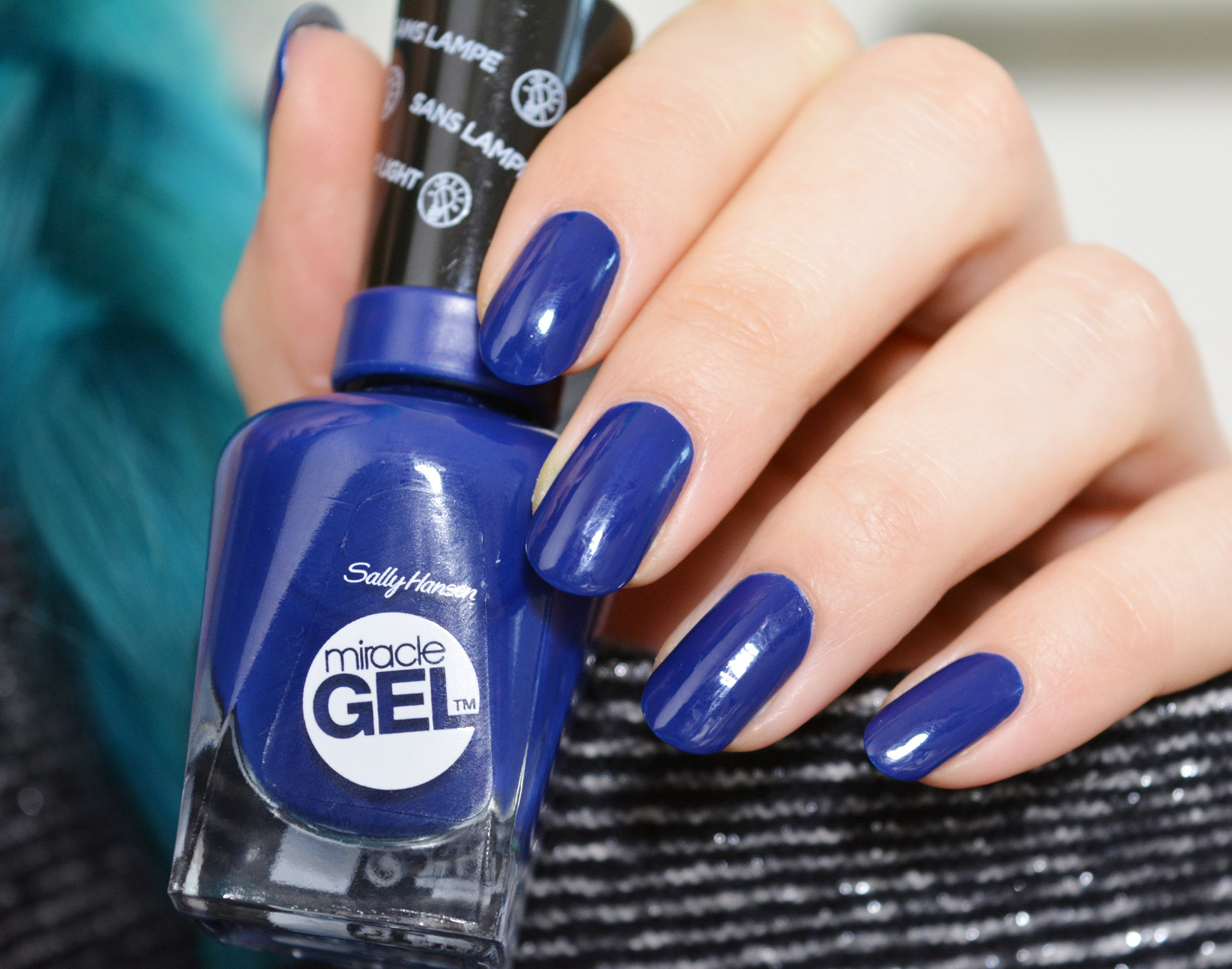 Sally Hansen Miracle Gel Nagellack – Santa Navy, Langanhaltender Glanz Ohne UV-Lampe